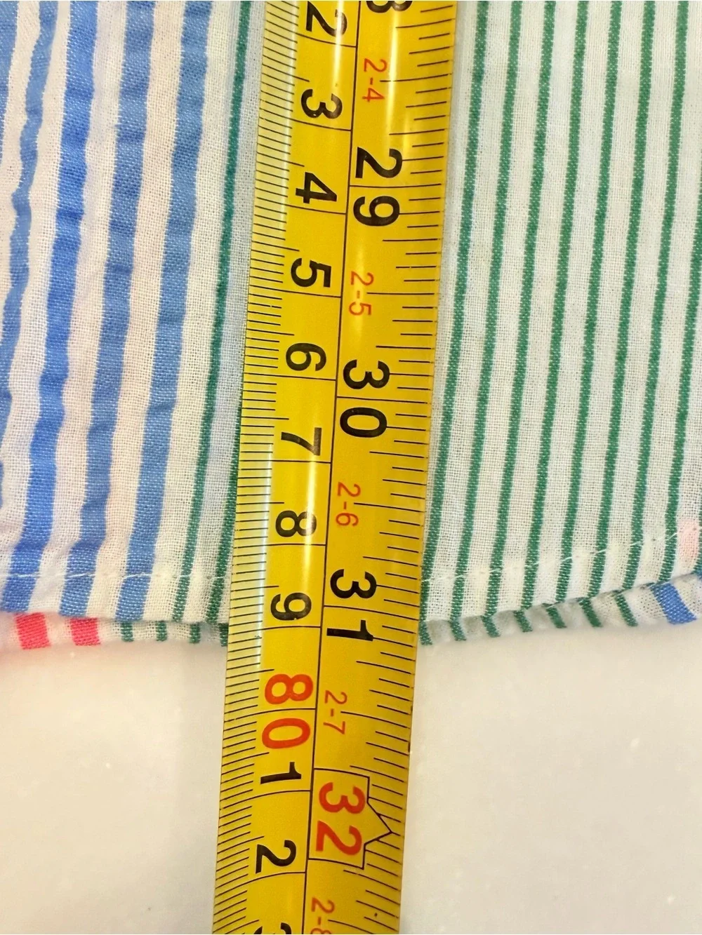 J Crew Slim Organic Cotton Seersucker Shirt in Awning Stripes Sz  XL NWOT